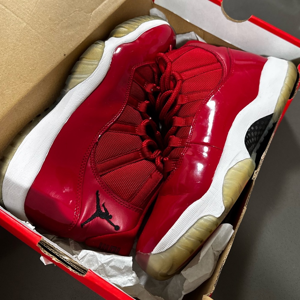 Air Jordan Red Athletic Sneakers